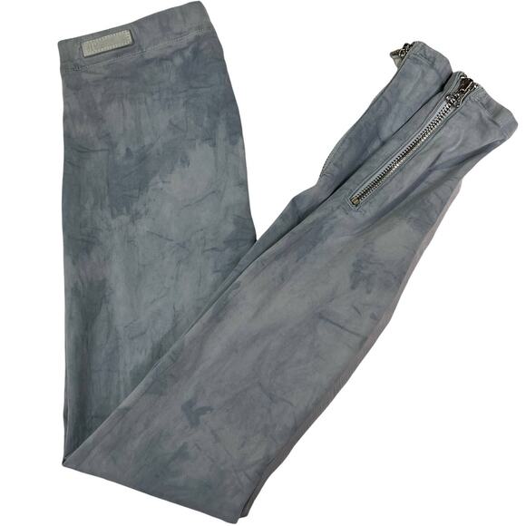 Joe's Jeans The Legging Ankle Zip Sz Small Slate Blue White Acid Wash or Tie Dye - Picture 1 of 10